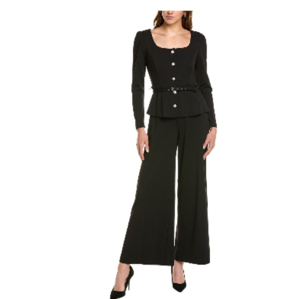 Maison Tara Black Wide Leg Palazzo Pants